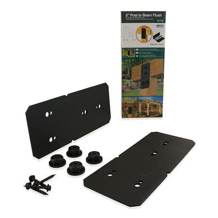 Ozco Ozco 51776 Ironwood 8-Inch Post To Beam Flush Connector (2 Per Pack) 51776